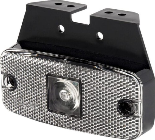 Lampa obrysowa LED, prostokątna, 12/24V przezroczysta, przykręcana Waś 1400690890 - Intertraktor