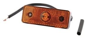 Lampa obrysowa LED, prostokątna 12/24V pomarańczowa przykręcana 104x32x40 mm 6SU10432GL