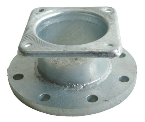 Adapter z kołnierzem czworokątnym i znormalizowanym ocynk, 6"-6" 6303300Z - Intertraktor