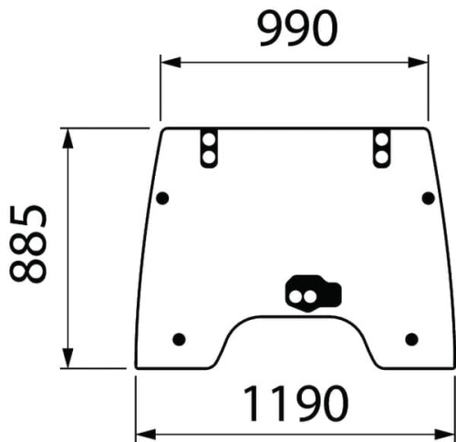 Szyba przednia 3674692M6N - Intertraktor
