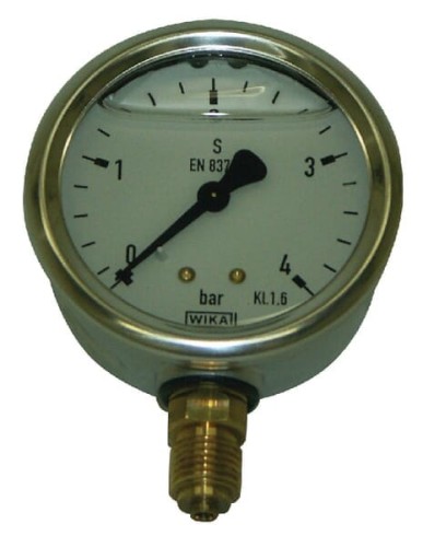 Manometr Ø 63 mm 0-4 bar przyłącze dolne 1/4" Wika MA630402 - Intertraktor