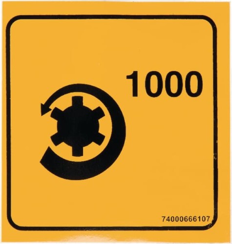 Naklejka 1000 Rpm 74000666107 - Intertraktor