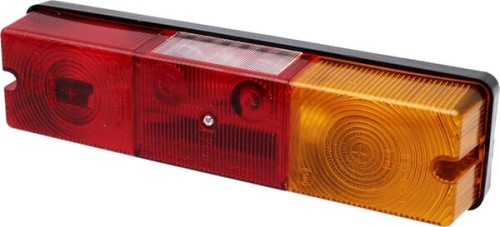 Lampa tylna zespolona, lewa, prostokątna, 12/24V pomarańczowa/czerwona, przykręcana Waś 1400680400 - Intertraktor