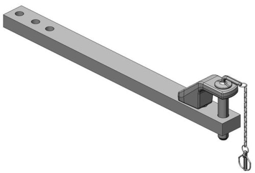 Zaczep polowy 90x50 L=1085 mm kat. 3 Ø 38 mm ISO 6489-3 108219840A34 - Intertraktor