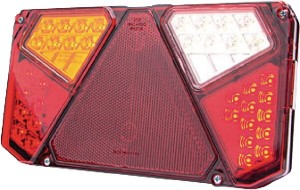 Lampa tylna zespolona LED, lewa, prostokątna, 12/24V 7-pinowa Kramp LA40008