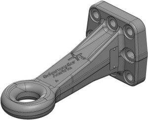Ucho zaczepu, z kołnierzem przykręcane 50 mm 00652420A90