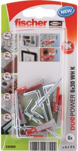 Kołek rozporowy Duopower 8x40 mm wkręt hak prosty WH K 4 szt. 535001