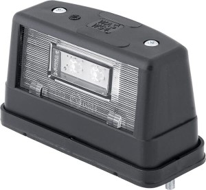 Lampa oświetlenia tablicy rejestracyjnej LED, prostokątna, przezroczysta 12/24V przykręcana Waś 1400300453