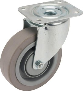 Koła skrętne z elastycznymi oponami gumowymi 3470UFP125P62