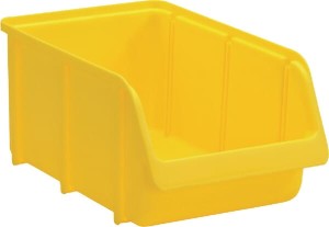 Pojemnik warsztatowy, 205x335x155 mm, żółty polipropylenowy, Linbin no. 4 Hünersdorff WE6742