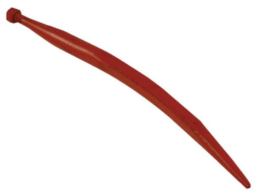 Ząb ładowacza, wygięty zamykający, profil kwadratowy 35x600 mm końcówka szpiczasta z nakrętką M20x1.5 czerwony Kverneland KK221191 - Intertraktor
