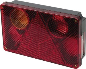 Lampa tylna zespolona, lewa, prostokątna, 12/24V pomarańczowa/czerwona, przykręcana Waś 1400680800