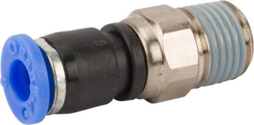 Złącze wtykowe proste, obrotowe, gwint zew. 1/4" 6 mm Kramp SCRMT614P - Intertraktor