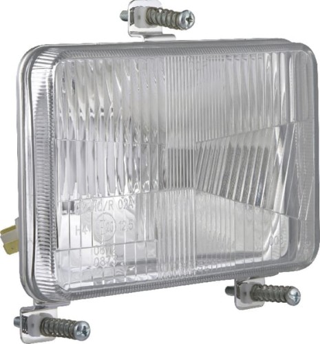 Reflektor przedni halogenowy, prostokątny 12/24V H4, T4W 168x106 mm Kramp LA80168 - Intertraktor