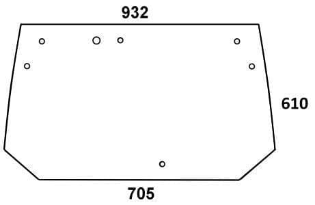 Szyba tylna 222812050010N - Intertraktor
