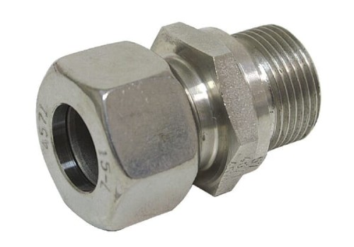 Przyłącze proste z nakrętką i uszczelką V4A M18x1.5 12L R1/4 GEV12LR14WDRVS - Intertraktor