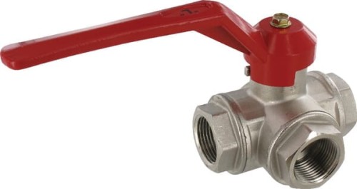 Zawór kulowy 3-drożny L gwint wew., 1" KS31L - Intertraktor