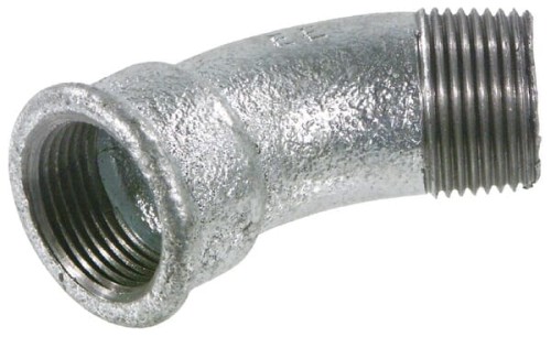 Kształtka rurowa nr 40 kolano 45° gwint wew./ gwint zew. ocynk, 1/4" FG4014 - Intertraktor