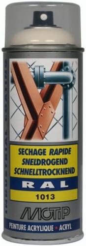 Lakier akrylowy w sprayu, RAL 1013 biały perłowy 400 ml 07056 - Intertraktor