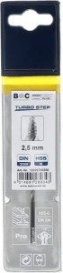 Wiertło 2.5 mm HSS-DIN338-G TURBO STEP 12020700250