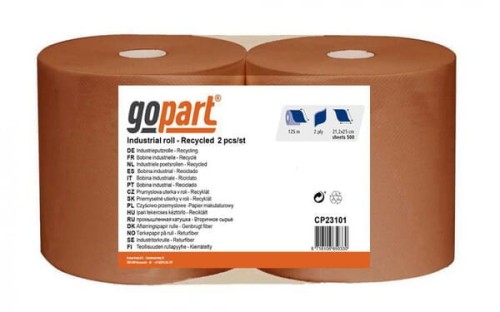Ręcznik papierowy, brązowy w rolce, 21 cm x 125 m, 2 warstwowy, gopart CP23101 - Intertraktor