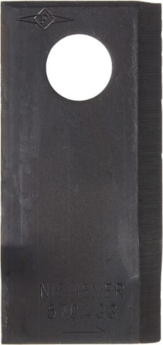 Nożyk kosiarki rotacyjnej lewy 100x48x4 mm otwór Ø 19 mm okrągły pasuje do Niemeyer 25 szt. 570433 - Intertraktor