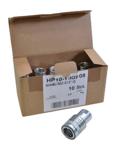 Szybkozłącze gniazdo SKP-F 1/2" gwint wewnętrzny 1/2" BSP op. 10 szt. SKPF12C08P010 - Intertraktor
