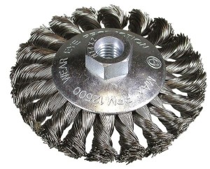 Szczotka stalowa stożkowa, splatana 100 mm M14 751317