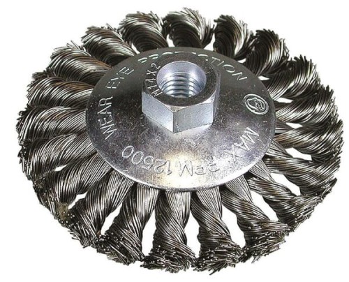 Szczotka stalowa stożkowa, splatana 100 mm M14 751317 - Intertraktor