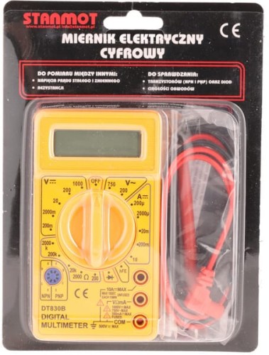 Miernik elektroniczny uniwersalny DT-830B 1770400001 - Intertraktor