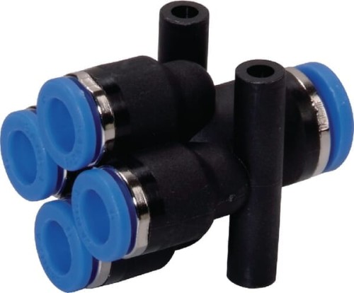 Rozdzielacz wtykowy wielosegmentowy, 8-6-6-6-6 mm Kramp TMC86666P - Intertraktor