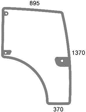 Szyba drzwi kpl. 00142297010N - Intertraktor