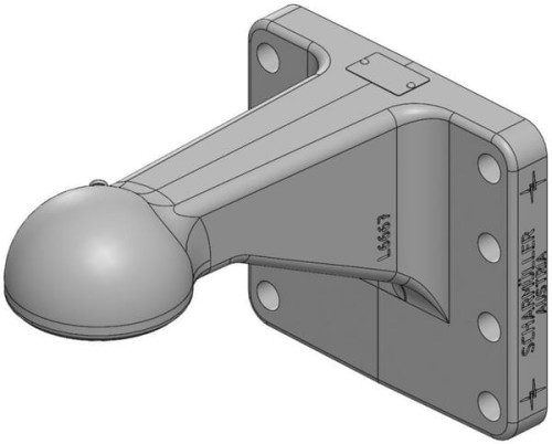 Zaczep kulowy z kołnierzem K80 180x205 00650990A02 - Intertraktor