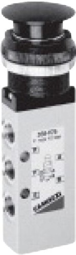 Zawór 5/2-drożny, z przyciskiem 358975 - Intertraktor