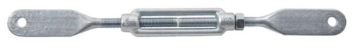 Śruba rzymska nakrętka otwarta płaskie końce ocynk, M16 148016BB - Intertraktor