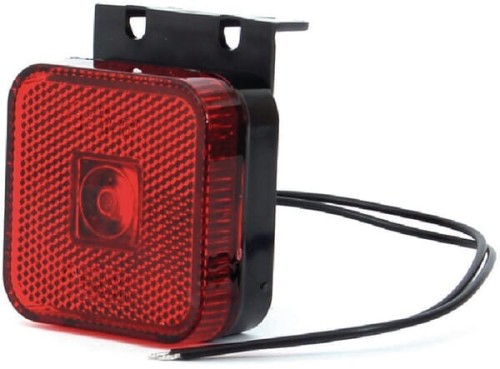 Lampa obrysowa LED, kwadratowa, 12/24V z przewodem i uchwytem Kramp LA30140 - Intertraktor