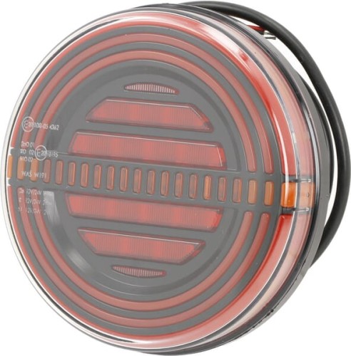 Lampa tylna zespolona LED okrągła, 12V Ø 142 mm Kramp LA40073 - Intertraktor