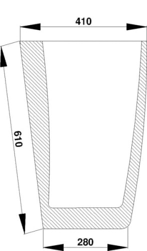 Szyba przednia, dolna D7303 - Intertraktor