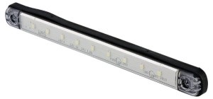 Lampa obrysowa LED, prostokątna, 12/24V biała, przykręcana LED Waś 1400300719