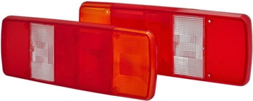 Klosz lampy, czerwony/przezroczysty/pomarańczowy, prostokątny tylny/lewy/prawy Hella 9EL122772001 - Intertraktor