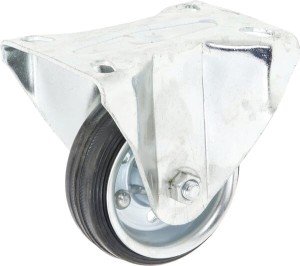 Koło stałe metalowo gumowe z łożyskiem Ø 80x30 mm podstawa montażowa: 100x85 mm nośność 75 kg Ro-Carr WH518180