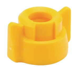 Pokrywka dyszy, bagnet, Ø12.6, żółty, z uszczelką, 25 szt., Arag 40290406P025