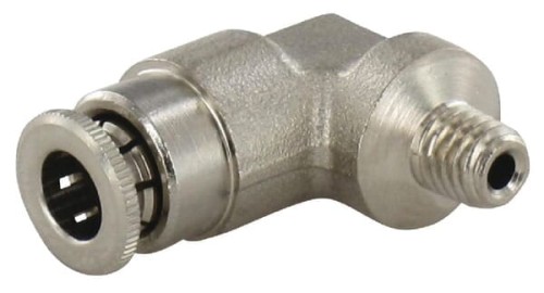Szybkozłącze kolankowe 90° Ø 6 mm stałe gwint zewnętrzny M6x1 Kramp CLWS6MK61 - Intertraktor