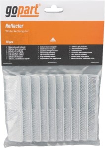 Odblask prostokątny przyklejany biały, 105 x 24 mm LA75013