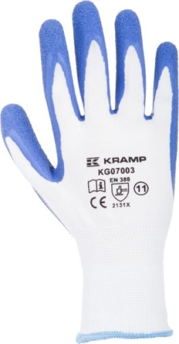 11 Rękawice robocze, białe, roz. 9/L Protect Kramp KG0700309 - Intertraktor