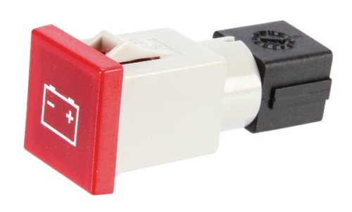 Kontrolka kwadratowa, 12/24V czerwona przykręcana 22.5x22.5 mm Cobo 09457000 - Intertraktor