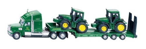 Ciężarówka z naczepą i dwoma ciągnikami John Deere, SIKU S01837 - Intertraktor