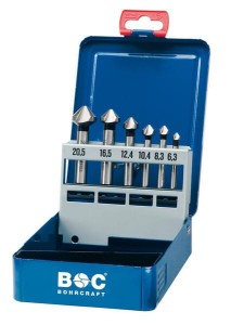 Zestaw pogłębiaczy stożkowych, 6 szt. 6.3-20.5 mm 17001330006