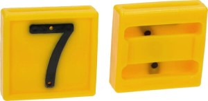 Cyfra do obroży, nr 7 żółta 45x45mm 306007FA