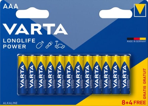 Bateria AAA/LR03 1.5 V High Energy 8+4 szt. VT4903121 - Intertraktor